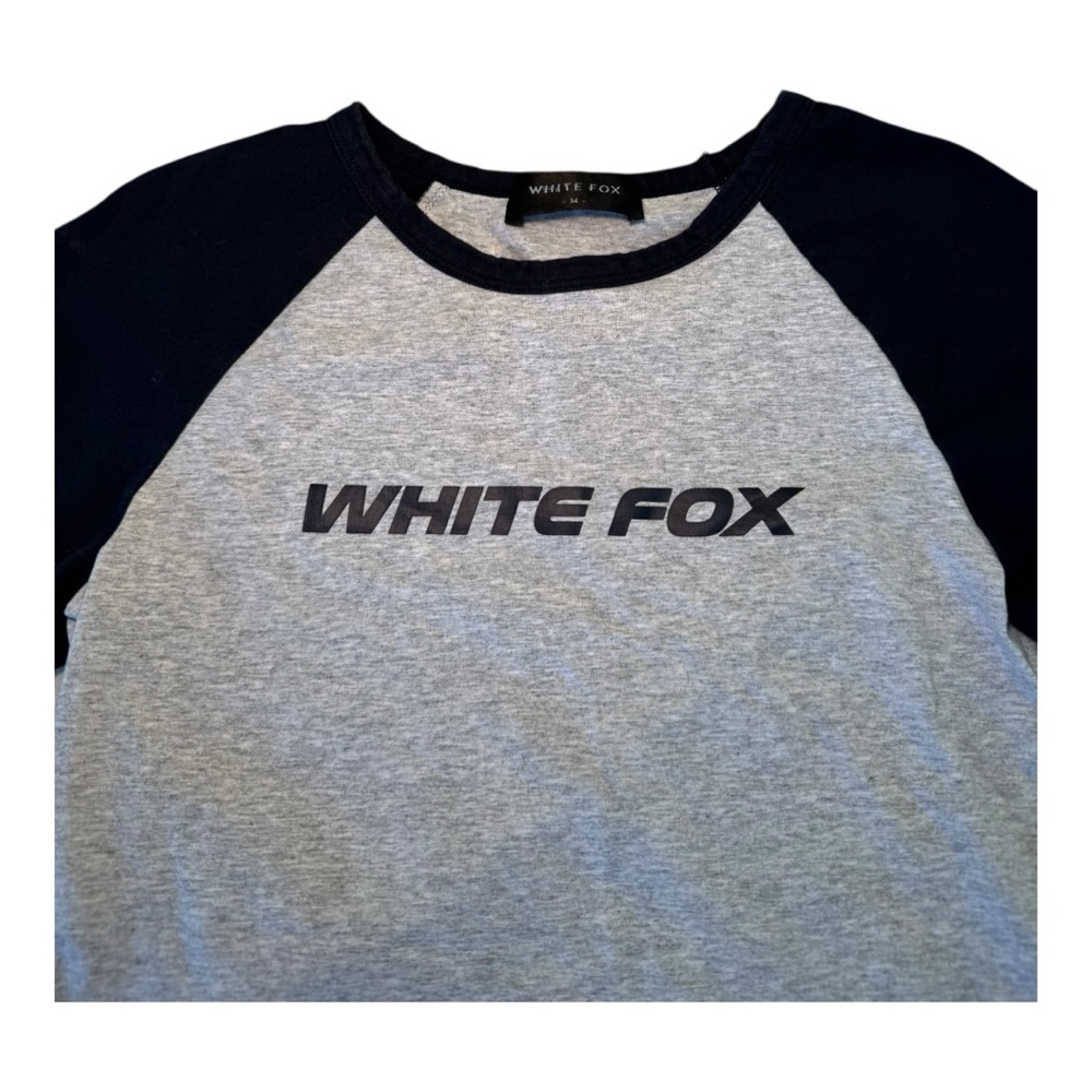 White Fox No Reason Baby Tee Grey Marle - Picture 4 of 8